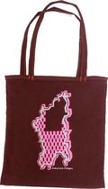 Anha'Lore Designs - Bessie - Exclusieve handgemaakte tote bag - Bordeaux