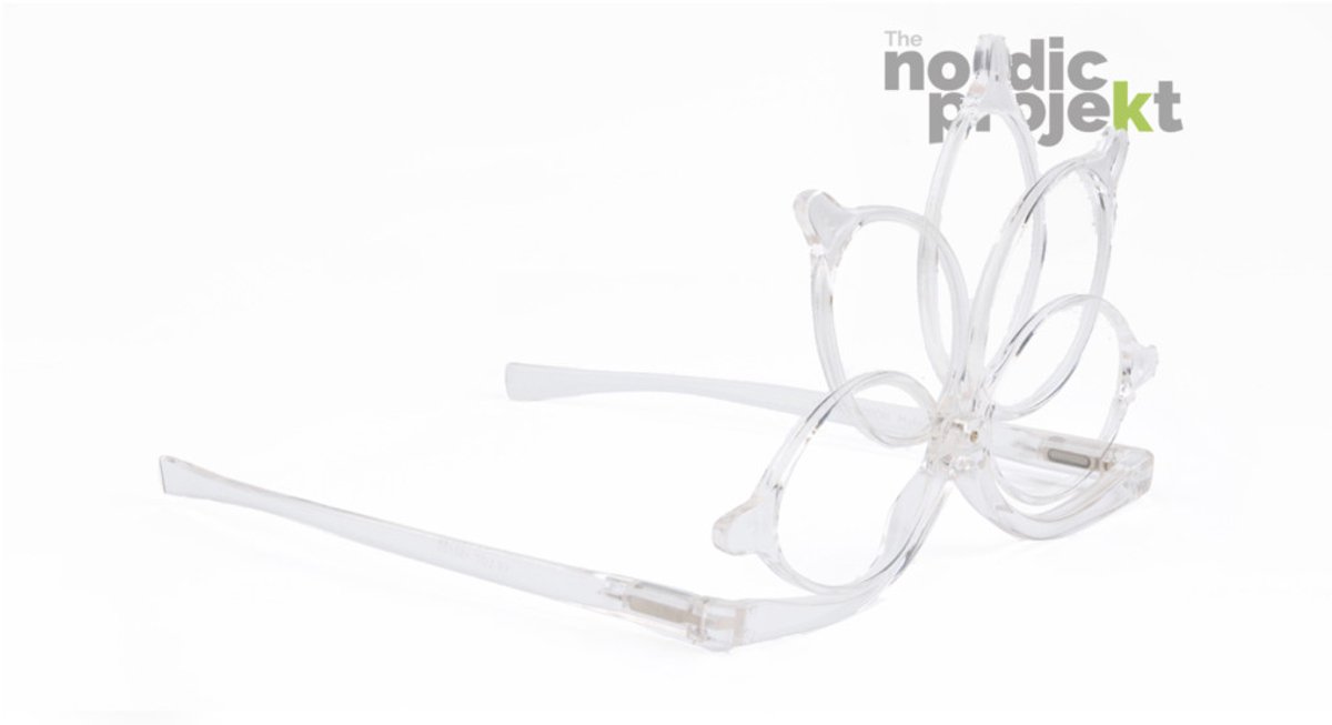 Nordic Vision Make-Up bril +1.50 - transparant in luxe geschenkverpakking