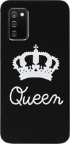 - ADEL Siliconen Back Cover Softcase Hoesje Geschikt voor Samsung Galaxy A02s - Queen