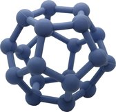 Kushies - Bijtspeelgoed - Siliconen bijtring - Moleculen bal bijtring - Marine blauw