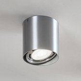 Lampenwelt - LED plafondlamp - 1licht - aluminium, metaal - H: 12 cm - GU10 - aluminium - A+ - Inclusief lichtbron