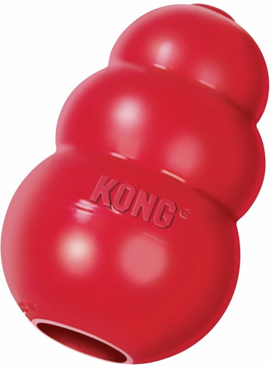 KONG Classic - Snackbal Honden Speelgoed - Rubber - 10.16cm - Rood - Maat L