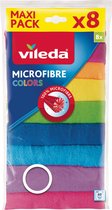 Un ensemble de 8 chiffons Chiffons en microfibre Vileda Colors