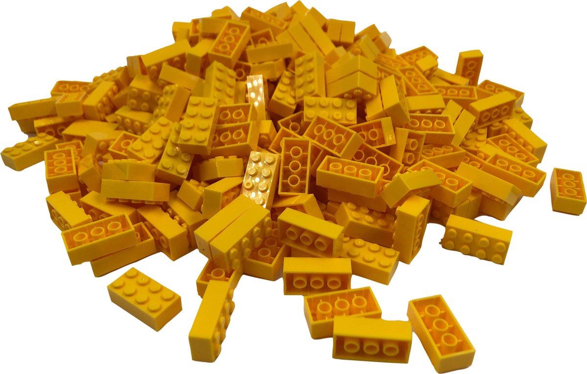 100 Bouwstenen 2x4 | Geel | compatibel met Lego | SmallBricks