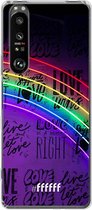 6F hoesje - geschikt voor Sony Xperia 1 III -  Transparant TPU Case - Love is Love #ffffff