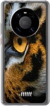 6F hoesje - geschikt voor Huawei P40 Pro -  Transparant TPU Case - Tiger #ffffff