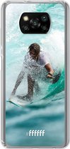 6F hoesje - geschikt voor Xiaomi Poco X3 Pro -  Transparant TPU Case - Boy Surfing #ffffff