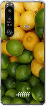 6F hoesje - geschikt voor Sony Xperia 1 III -  Transparant TPU Case - Lemon & Lime #ffffff