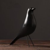 Beeld duif - Vogel - 28 cm - Zwart - Resin - Deco