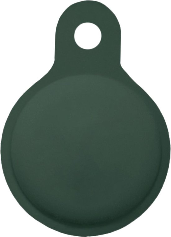 AirTag Porte-clés Etui AirTag Pendentif En Siliconen - Etui Porte-clés Pendentif AirTag - Vert Foncé - PACK DE 2