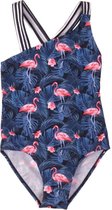 DJ Dutchjeans Zwempak Blauw flamingo Maat 116