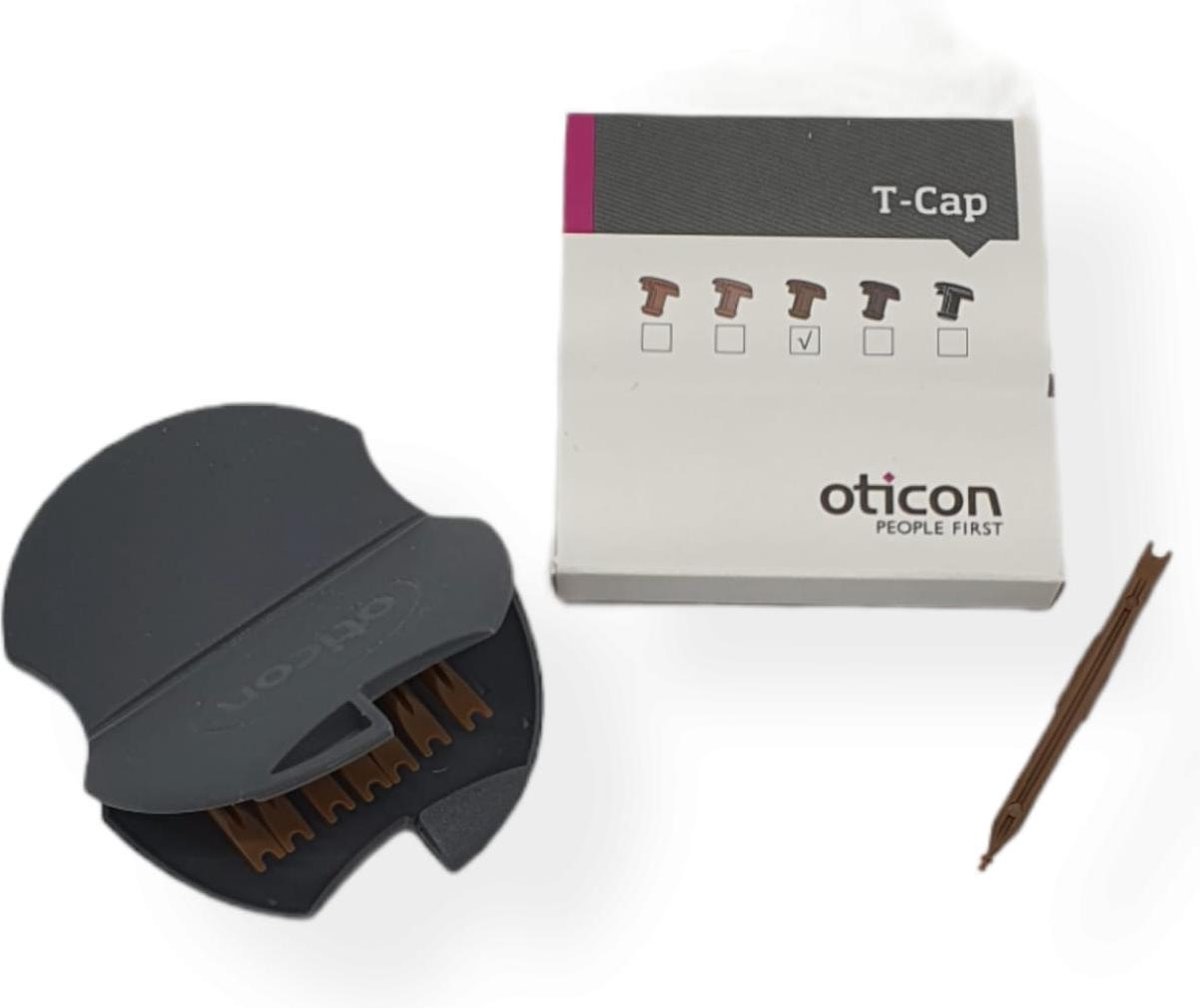 Goedkoopste Oticon T-cap licht bruin