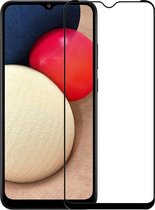 Shop4 - Samsung Galaxy A02s Glazen Screenprotector - Edge-To-Edge Gehard Glas Transparant