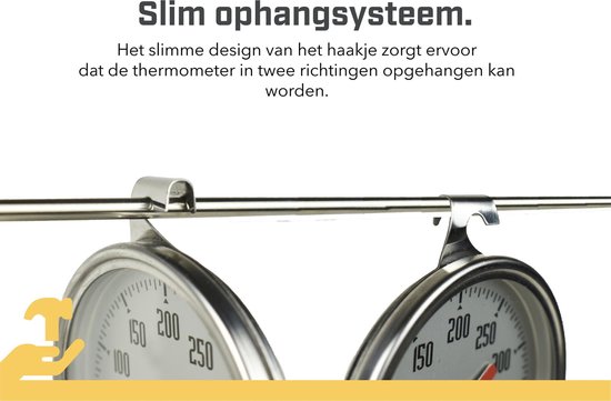 Hotloop Oventhermometer, bestendig tot 300 graden Celsius, digitale keuken, barbecue, thermometer, temperatuursonde, ovenbestendig voor bakken, pizza, vlees, olie, melk en frituren