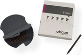 Capuchon en T Oticon | Marron foncé | pièce d'aide auditive | pour aides auditives intra-auriculaires