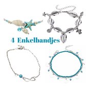 4 Enkelbandjes- Sea- Voordeelset- Charme Bijoux