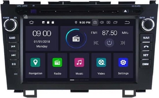 Honda CRV 2006-2012 navigatie carkit dvd android 12 usb 64GB apple carplay android auto