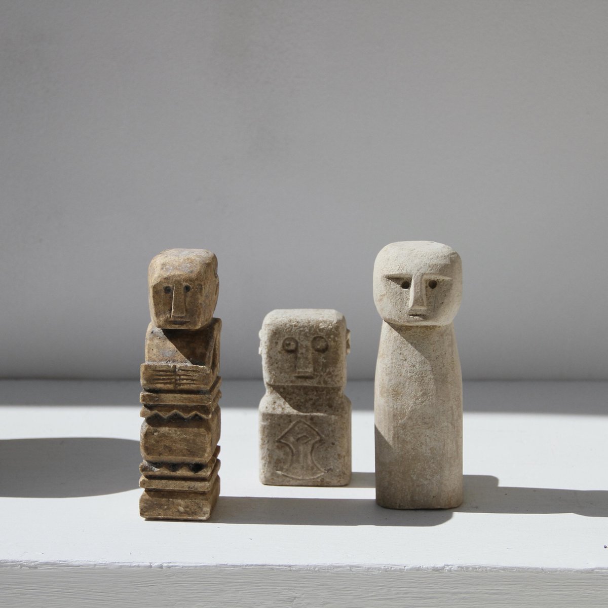 Set van 3 Stonemen - stoneman- stenen man - stenen poppetje - stenen beeldje  - sumba | bol.com