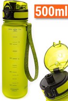 Drinkfles 500ml Groen - Sport Bidon Drinkbus - Tritan Hoge Kwaliteit King Mungo