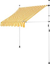 Detex Klemluifel Zonnewering - Verstelbaar 150x180 cm – Geel Wit