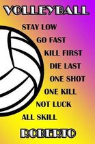 Volleyball Stay Low Go Fast Kill First Die Last One Shot One Kill Not Luck All Skill Roberto