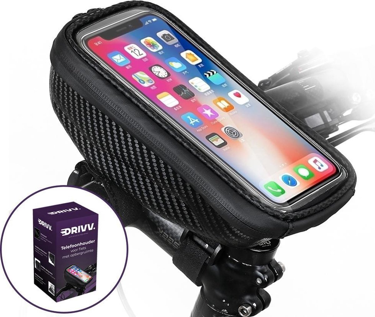 Telefoonhouder Fiets Waterdicht - Fietshouder voor Smartphone - GSM Houder Fiets - Telefoonhouder M