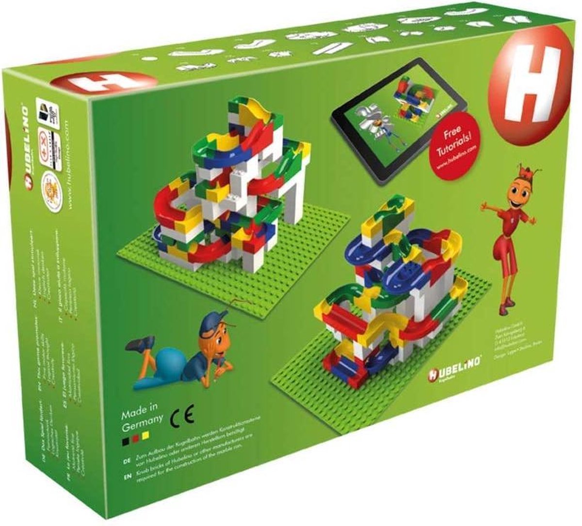 Hubelino - Knikkerbaan - Compatibel met Duplo - Speelset voor kleine kinderen