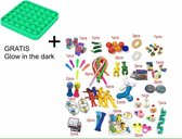 Fidget toys pakket set | 50 delig + GRATIS Glow in the dark Pop it
