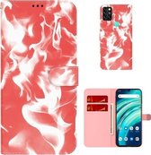 Voor UMIDIGI A9 Pro Cloud Fog Pattern Horizontal Flip Leather Case met Houder & Card Slot & Wallet (Rood)