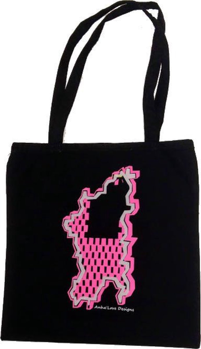 Anha'Lore Designs - Bessie - Exclusieve handgemaakte tote bag - Zwart