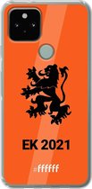 6F hoesje - geschikt voor Google Pixel 5 -  Transparant TPU Case - Nederlands Elftal - EK 2021 #ffffff