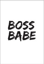 Boss Babe (29,7x42cm) - Wallified - Tekst - Poster  - Wall-Art - Woondecoratie - Kunst - Posters