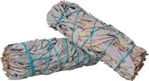 Witte Salie - white sage - smudge stick - SET VAN 2 STUKS - 10cm - meditatie - yoga - huis reiniging - zuivering
