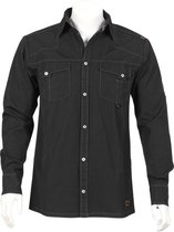 T'RIFFIC® STORM Werkhemd Garment washed Canvas fine 100% katoen Zwart size 2XL