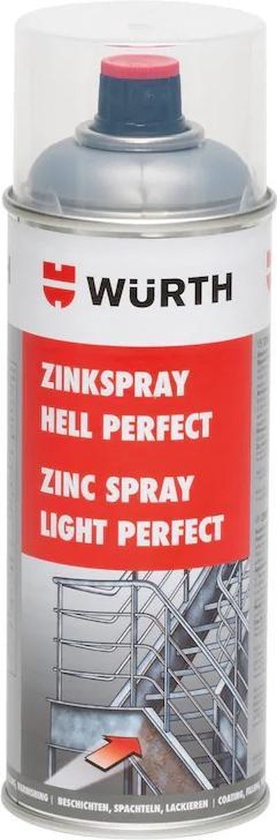wurth ZINKSPRAY SNELDROGEND 400ML - zink spray - Langdurige bescherming en reparatie van metalen oppervlakken