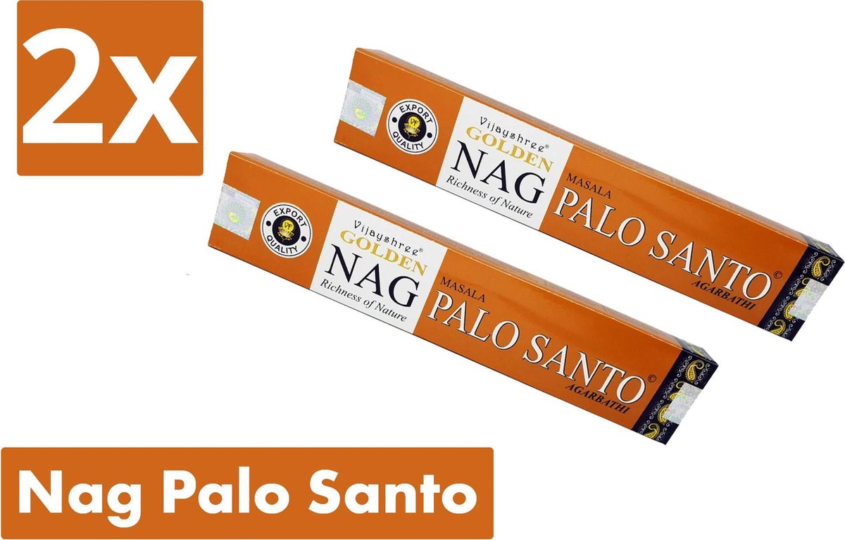 Nag palo santo (Palo santo wierook ) | 2 pakjes á 15 gram| Golden Nag | 2 stuks | Golden Masala Nag Palo Santo Agarbathi