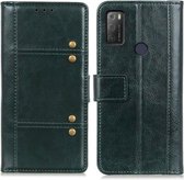 Voor Alcatel 1S (2021) Peas Crazy Horse Texture Horizontale Flip Leren Case met Houder & Kaartsleuven & Portemonnee (Groen)