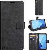 Voor Wiko Y51 / Sunny 5 lite Retro Kalfspatroon Gesp Horizontale Flip Leren Case met Houder & Kaartsleuven & Portemonnee (Zwart)