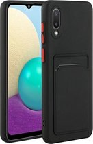Voor Samsung Galaxy A02 kaartsleuf ontwerp schokbestendig TPU beschermhoes (zwart)