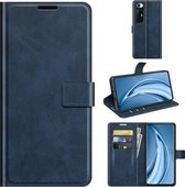 Voor Xiaomi Mi 10S Retro kalfspatroon gesp Horizontale flip lederen tas met houder & kaartsleuven & portemonnee (blauw)