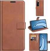 Voor Xiaomi Mi 10S Retro Kalfspatroon Gesp Horizontale Flip Leren Case met Houder & Kaartsleuven & Portemonnee (Lichtbruin)