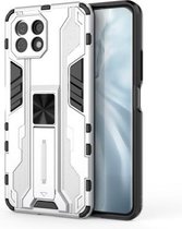 Voor Xiaomi Mi 11 Lite Supersonic PC + TPU schokbestendige beschermhoes met houder (zilver)