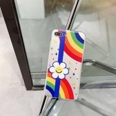 Nauwkeurig gat Transparant TPU-beschermhoesje voor iPhone SE 2020/8/7 (Rainbow Sunflower)