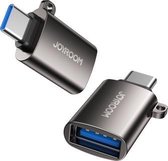 JOYROOM S-H151 2A USB-C / Type-C mannelijk naar USB vrouwelijk OTG-adapter (zwart)
