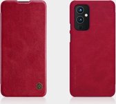 Voor OnePlus 9 (IN / CN-versie) NILLKIN QIN-serie Crazy Horse Texture Horizontale lederen flip-hoes met kaartsleuf (rood)