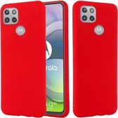Voor Motorola Moto G 5G effen kleur vloeibare siliconen valbestendige volledige dekking beschermhoes (rood)