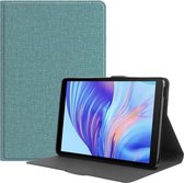 Voor Huawei Honor X7 / MatePad T8 Stof Textuur Horizontale Flip TPU Leren Case met Houder (Mintgroen)