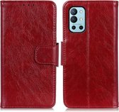 Voor OnePlus 9R Nappa Texture Horizontale Flip Leren Case met Houder & Kaartsleuven & Portemonnee (Rood)