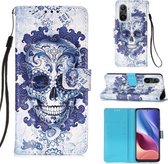 Voor Xiaomi Mi 11i / Poco F3 / Redmi K40 / K40 Pro 3D Schilderen Horizontale Flip Leren Case met Houder & Kaartsleuf & Portemonnee & Lanyard (Cloud Ghost Head)