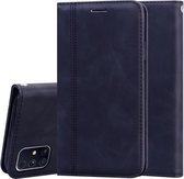 Voor Samsung Galaxy M31s Frosted Business Magnetische Horizontale Flip PU lederen tas met houder & kaartsleuf & lanyard (zwart)